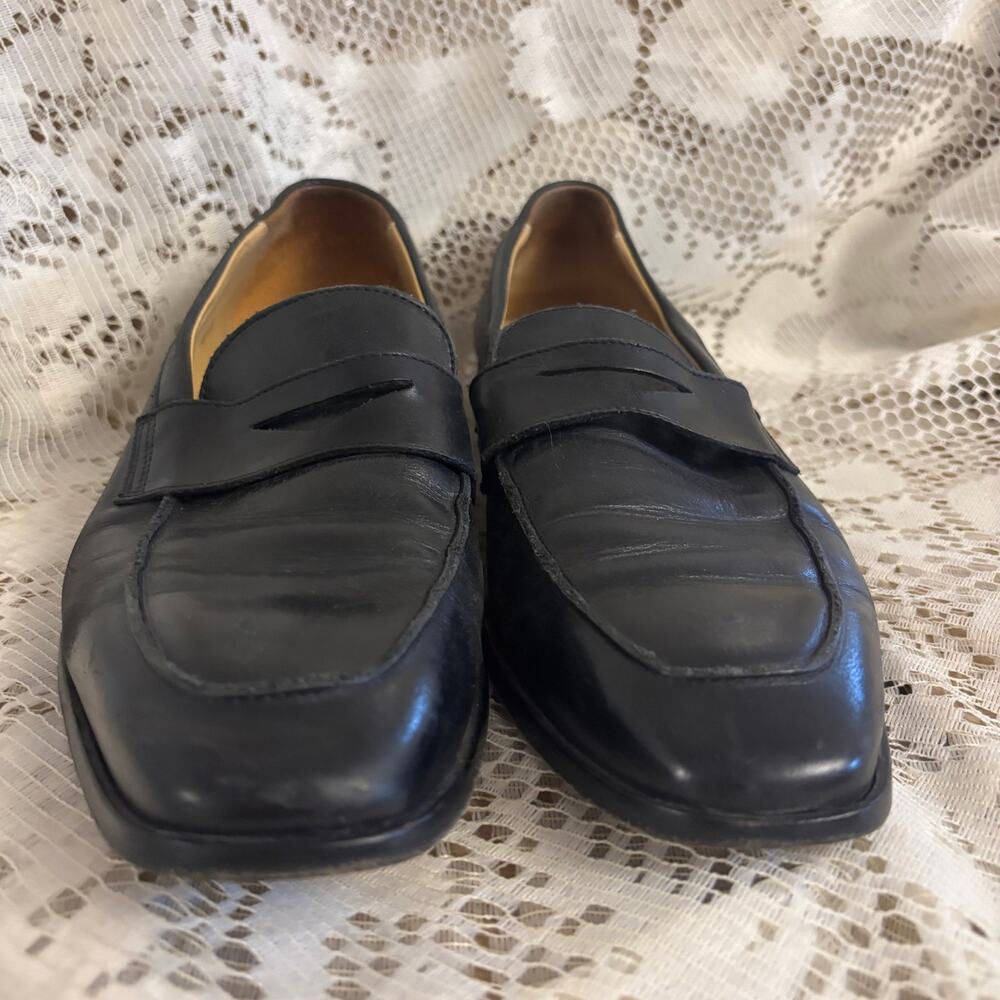 Mercanti Fiorentini Men's US 8.5 Black Leather Loafers Shoes